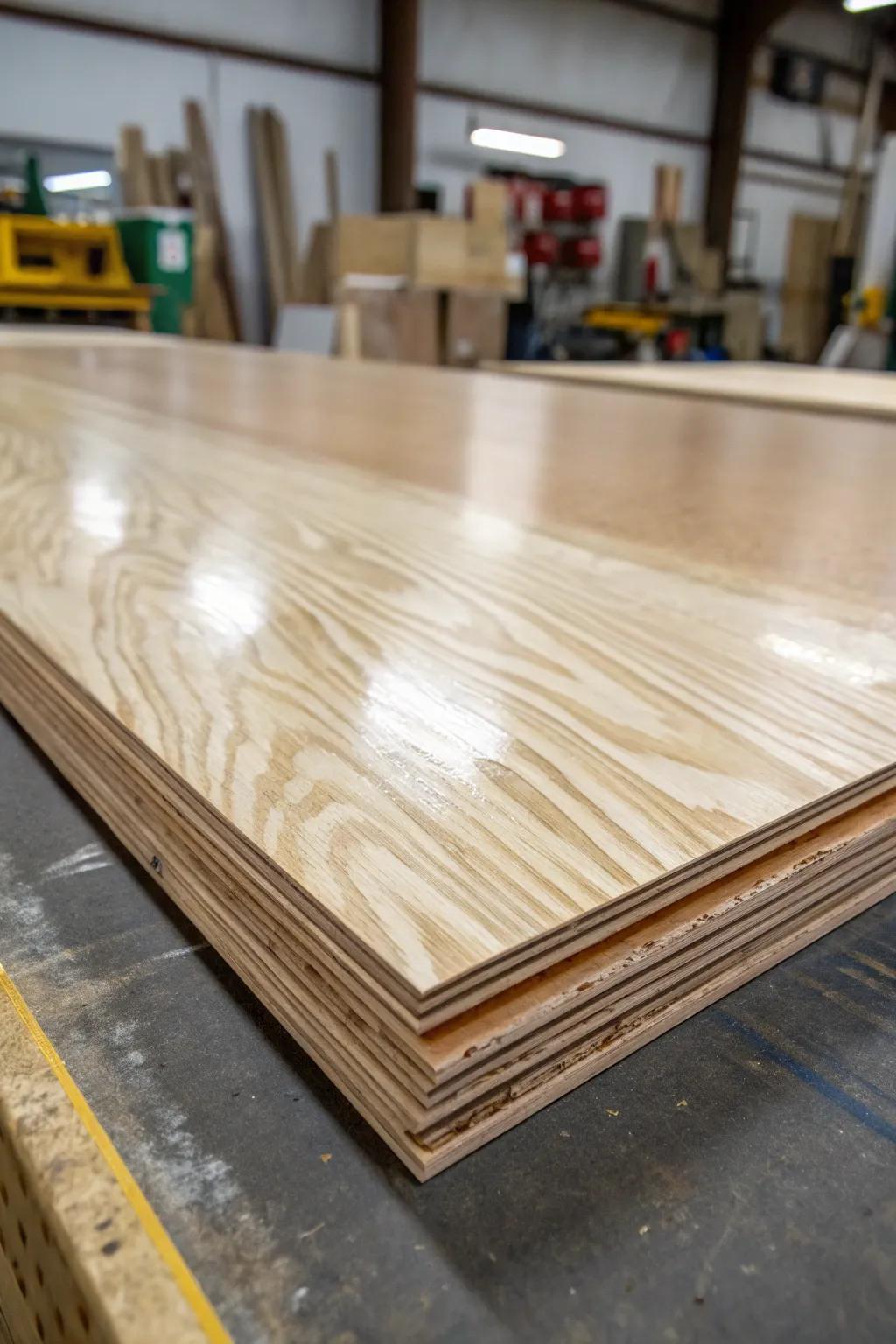 Elevate your shed floor with the perfect blend of durability and style: plywood with a sleek vinyl overlay.