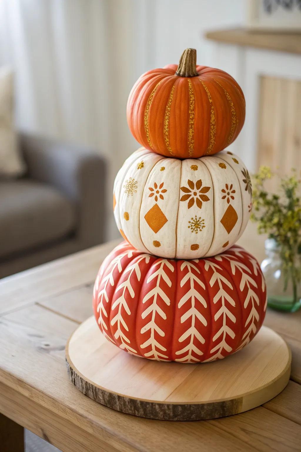 Elevate your autumn décor with a touch of layered luxe—where preppy meets artisan craftsmanship!
