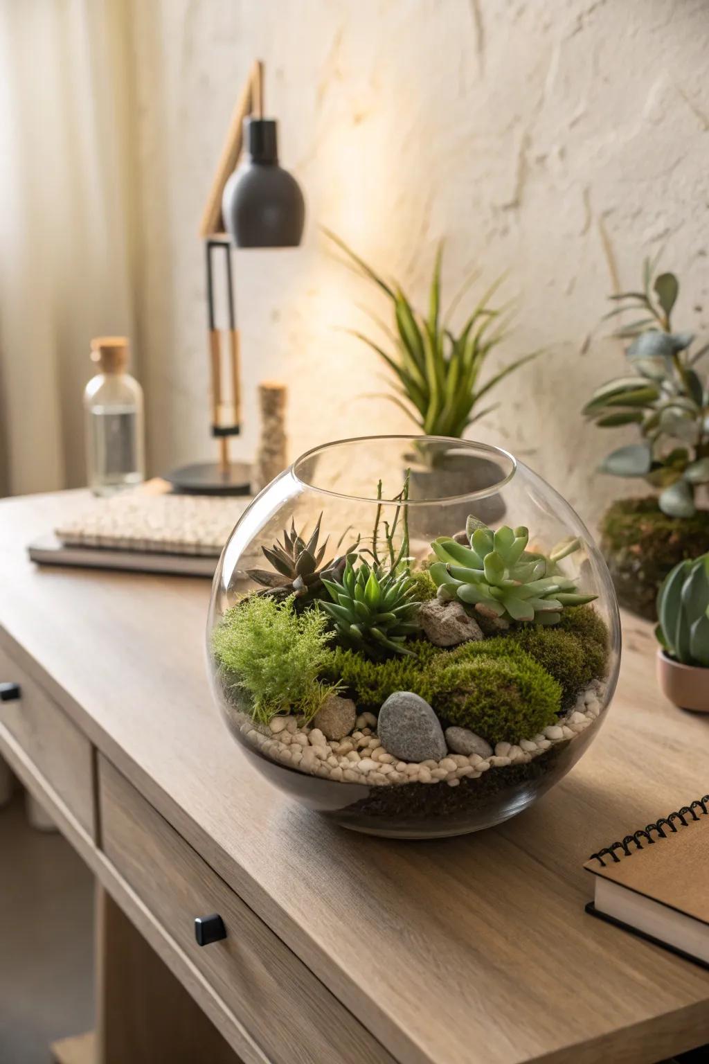 Bring nature indoors with a stunning DIY terrarium, a perfect blend of simplicity and beauty for your space.
