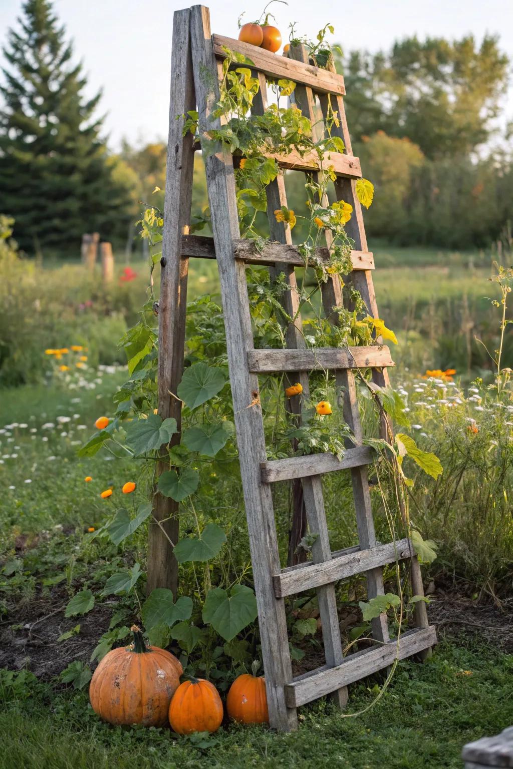 Transform your garden with a charming pallet trellis—where sustainability meets elegance.