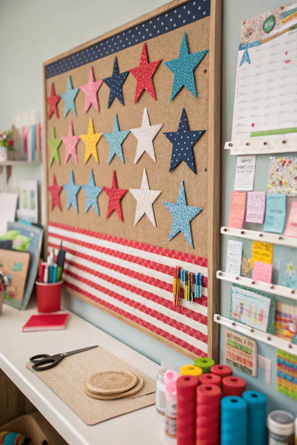 Crafty stars and stripes for a personal touch.
