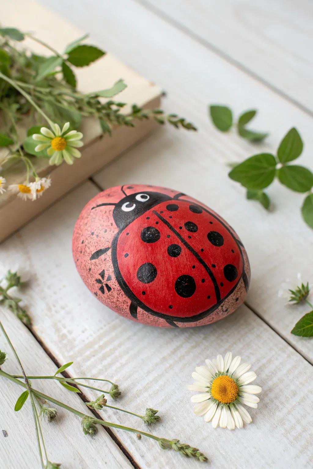 Brighten up your day with a touch of nature-inspired art—kid-friendly rock painting fun!