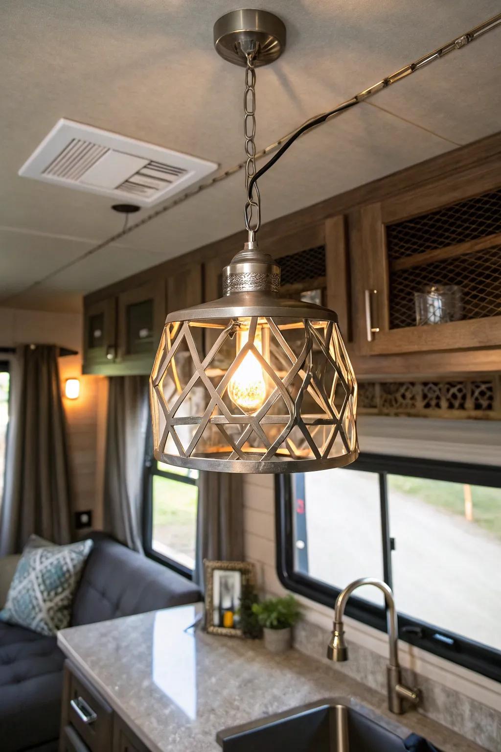 Transform your RV's ambiance with modern, stylish lighting that perfectly blends craftsmanship and comfort.