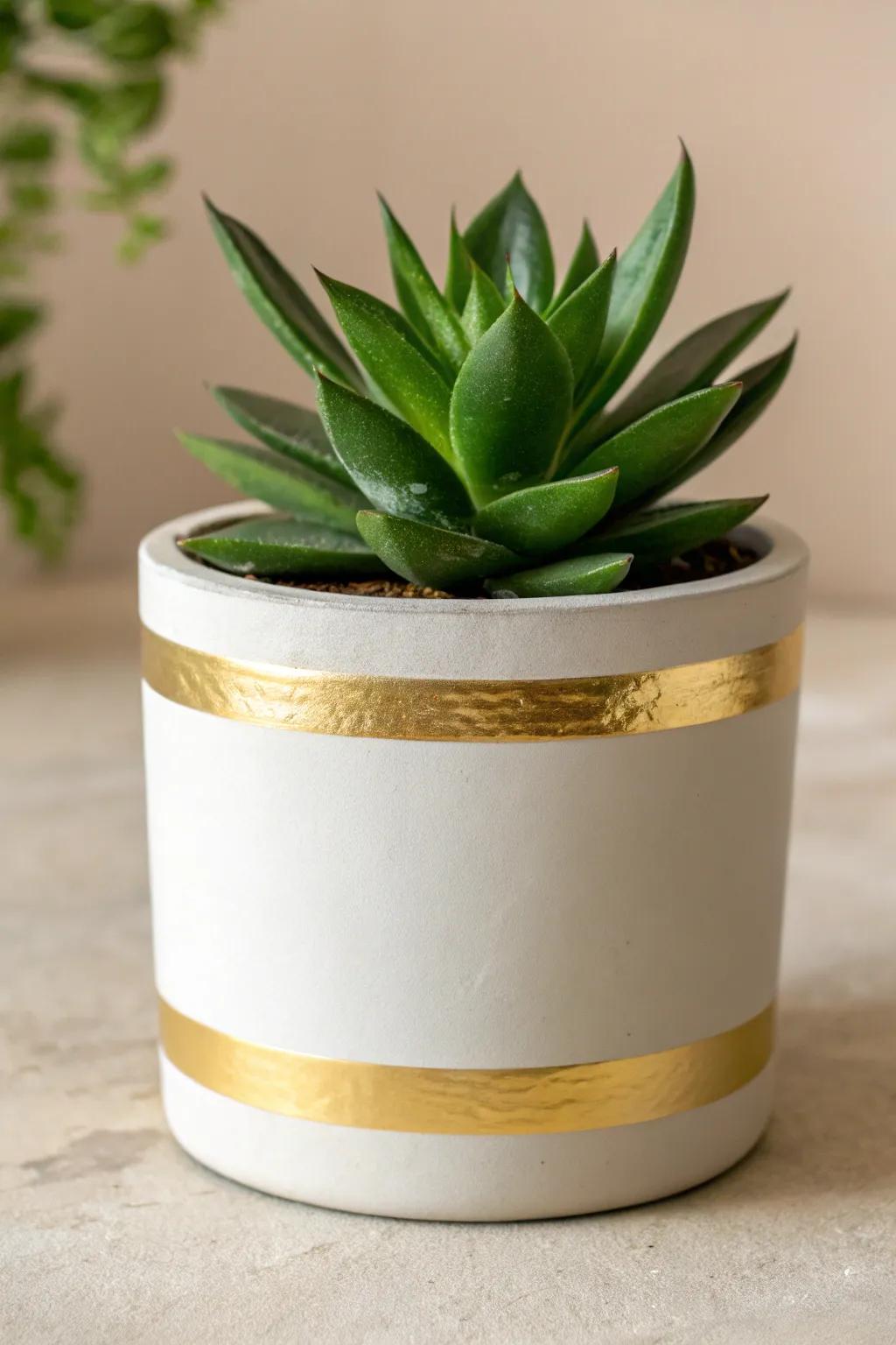 Elevate your greenery with a touch of gold—perfect for a chic and modern Saint Patrick's Day vibe!
