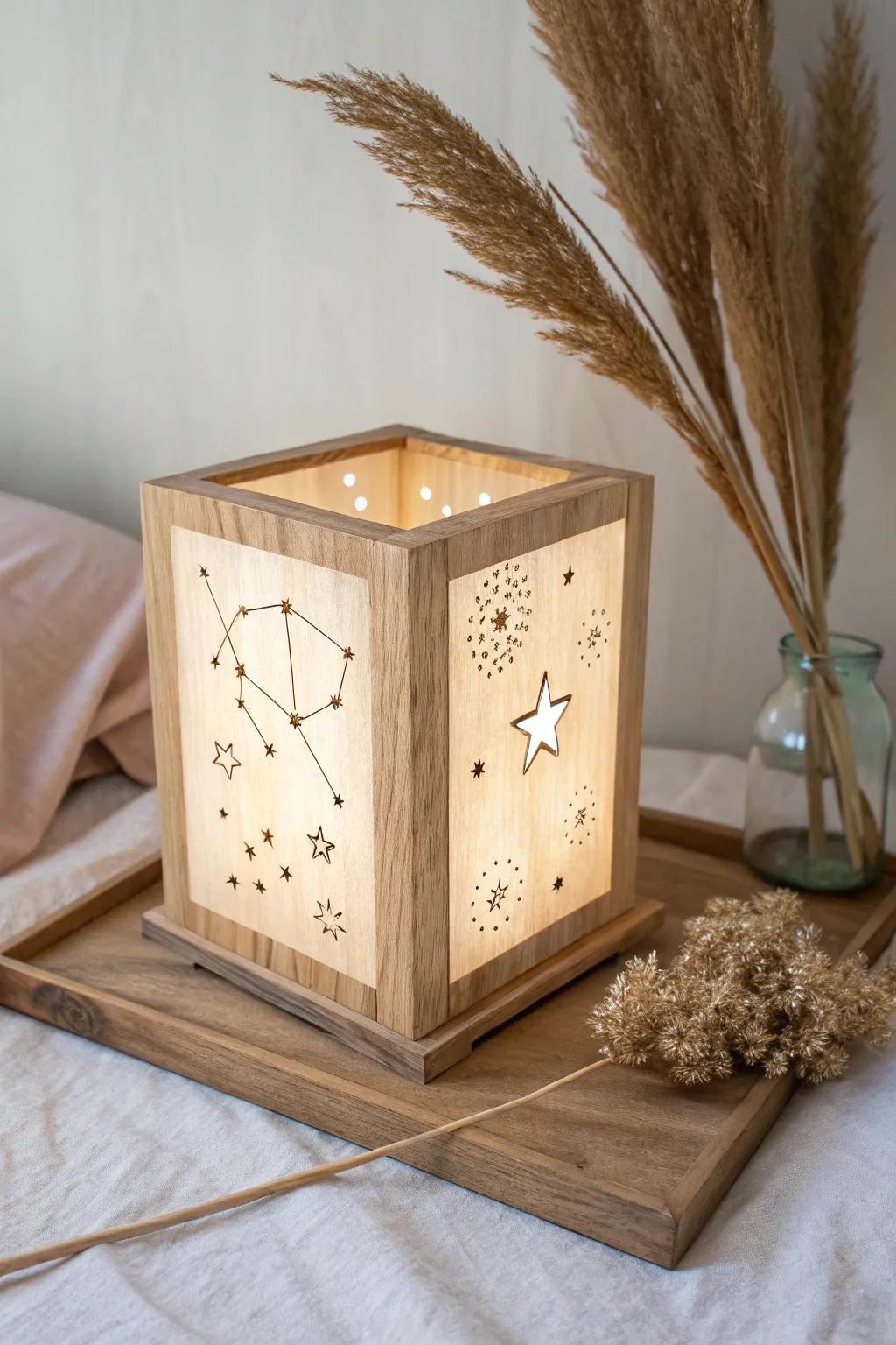 Illuminate your space with a touch of the cosmos. ✨ This handcrafted constellation light box blends minimalist design with celestial beauty, perfect for a serene, stylish ambiance.