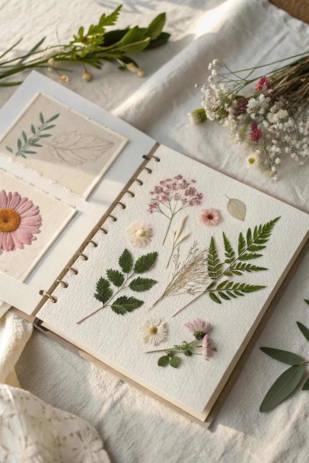 Embrace the elegance of nature with a floral fantasia in your scrapbook designs.