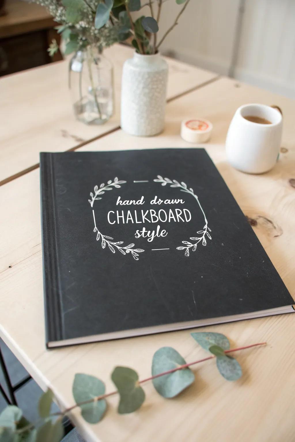 Elevate your scrapbook with chic chalkboard titles that blend modern minimalism with boho charm.