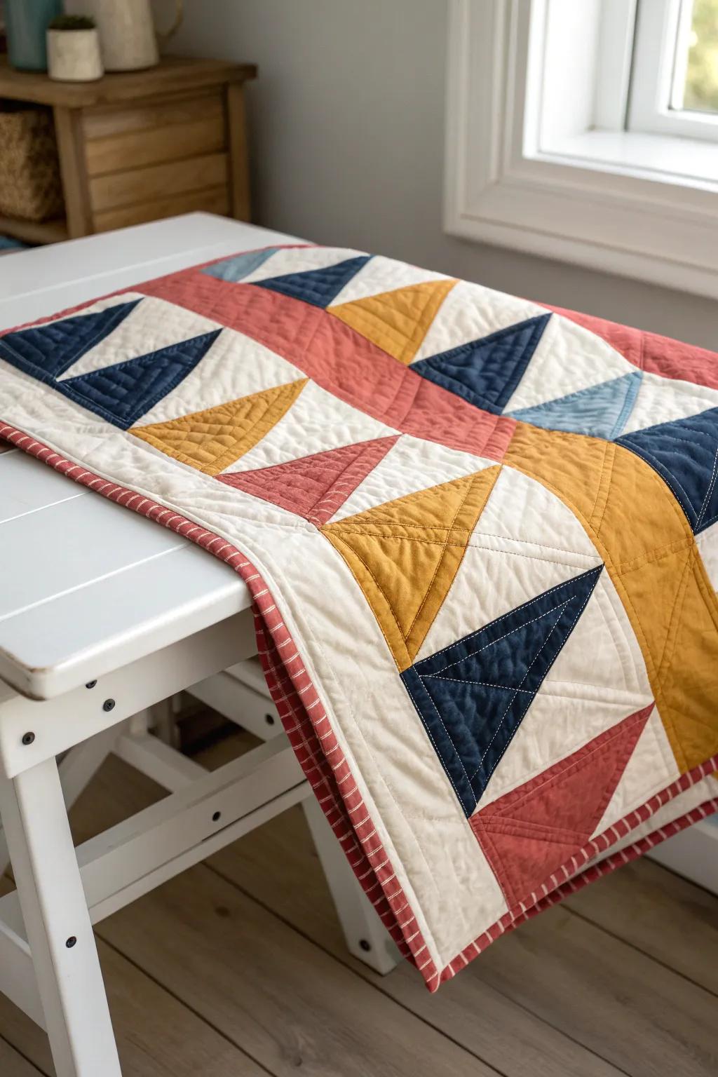 Let your creativity soar with the dynamic charm of Flying Geese quilt patterns.