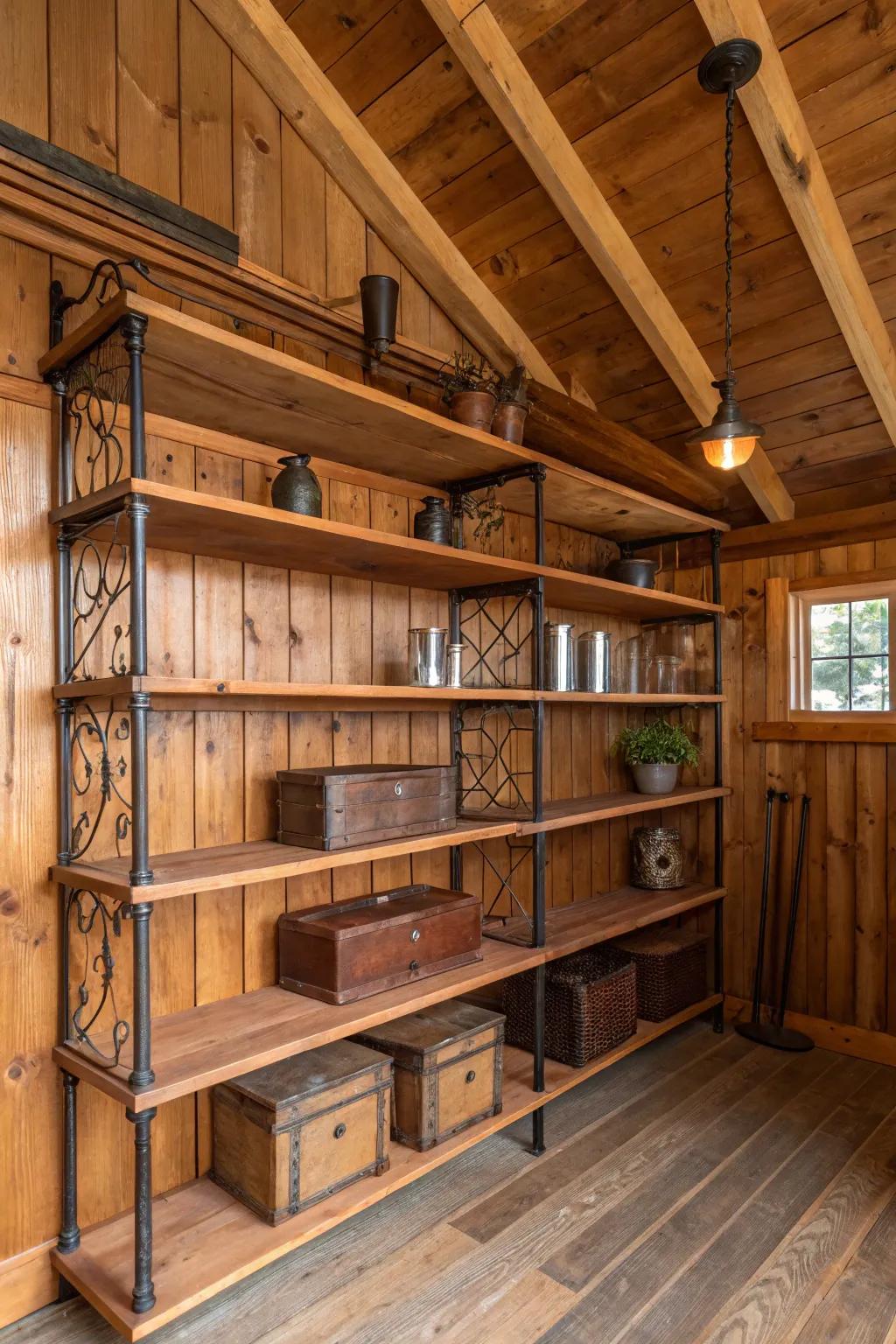 Elevate your storage game with these stunning overhead shelving solutions — perfect for maximizing space in style.