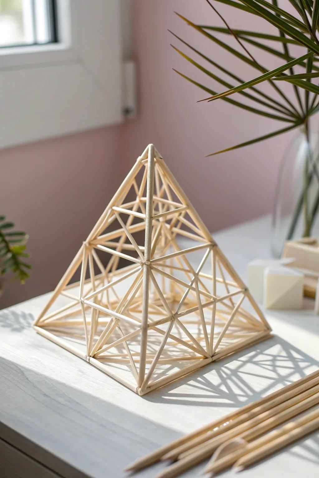 Crafting Simplicity: The Art of Toothpick Tetrahedrons