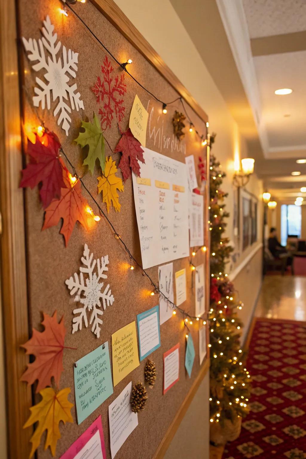 Seasonal accents make the board adaptable and ever-changing.