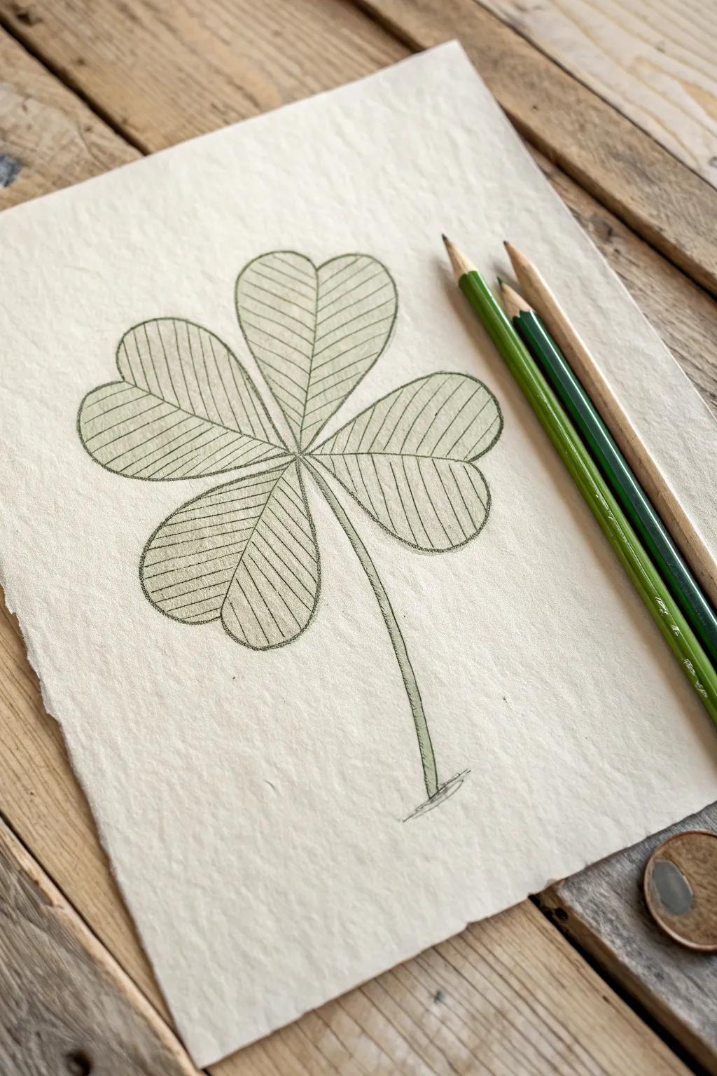 Unleash your creativity with this simple yet elegant shamrock guide. Perfect for your inner artist!