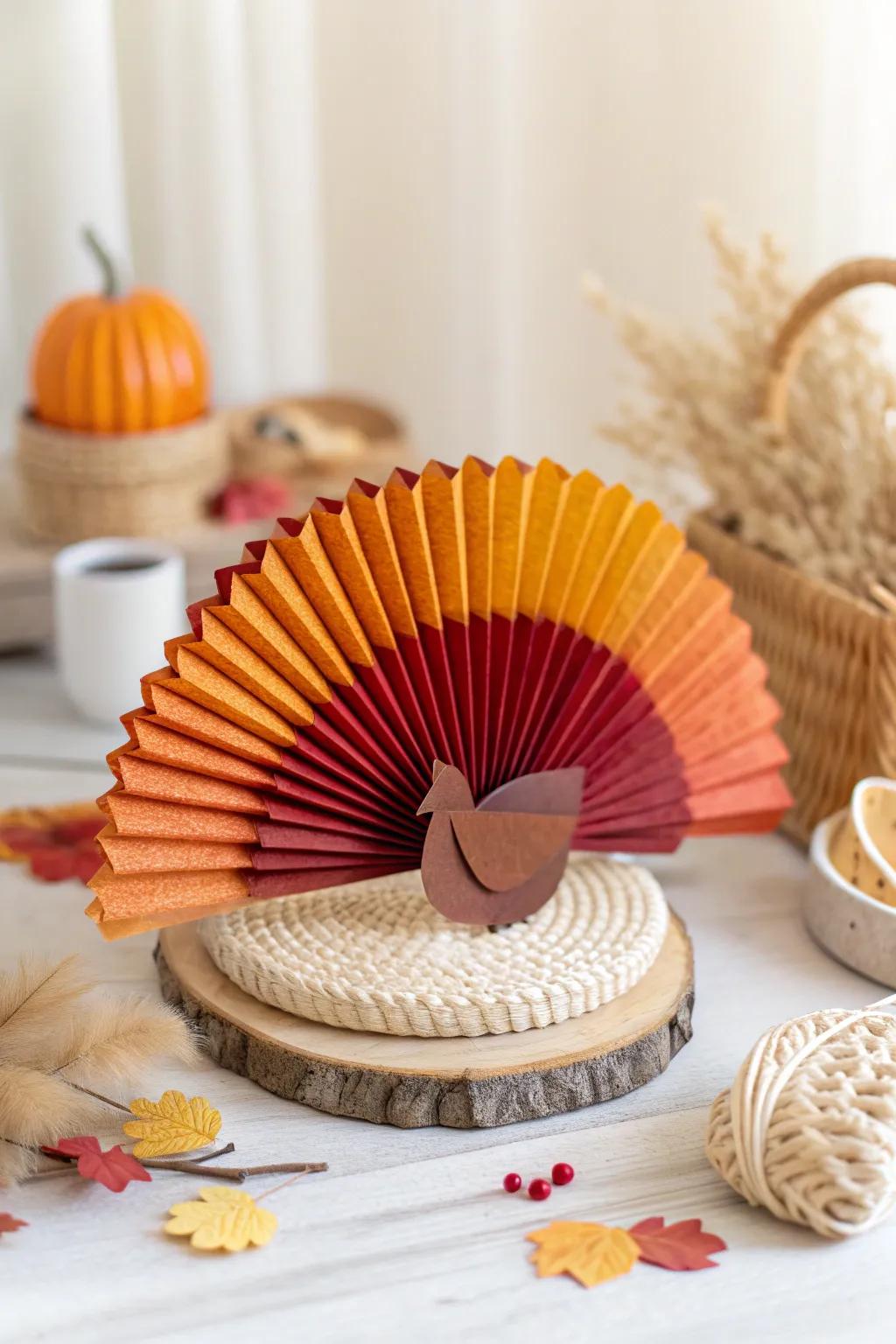 Add a splash of festive color to your home with these charming coffee filter turkeys, perfect for a creative Thanksgiving craft session!