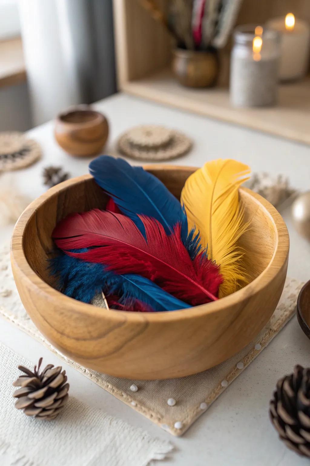 Whimsical Feather Fancies: A touch of nature's beauty with a playful twist.