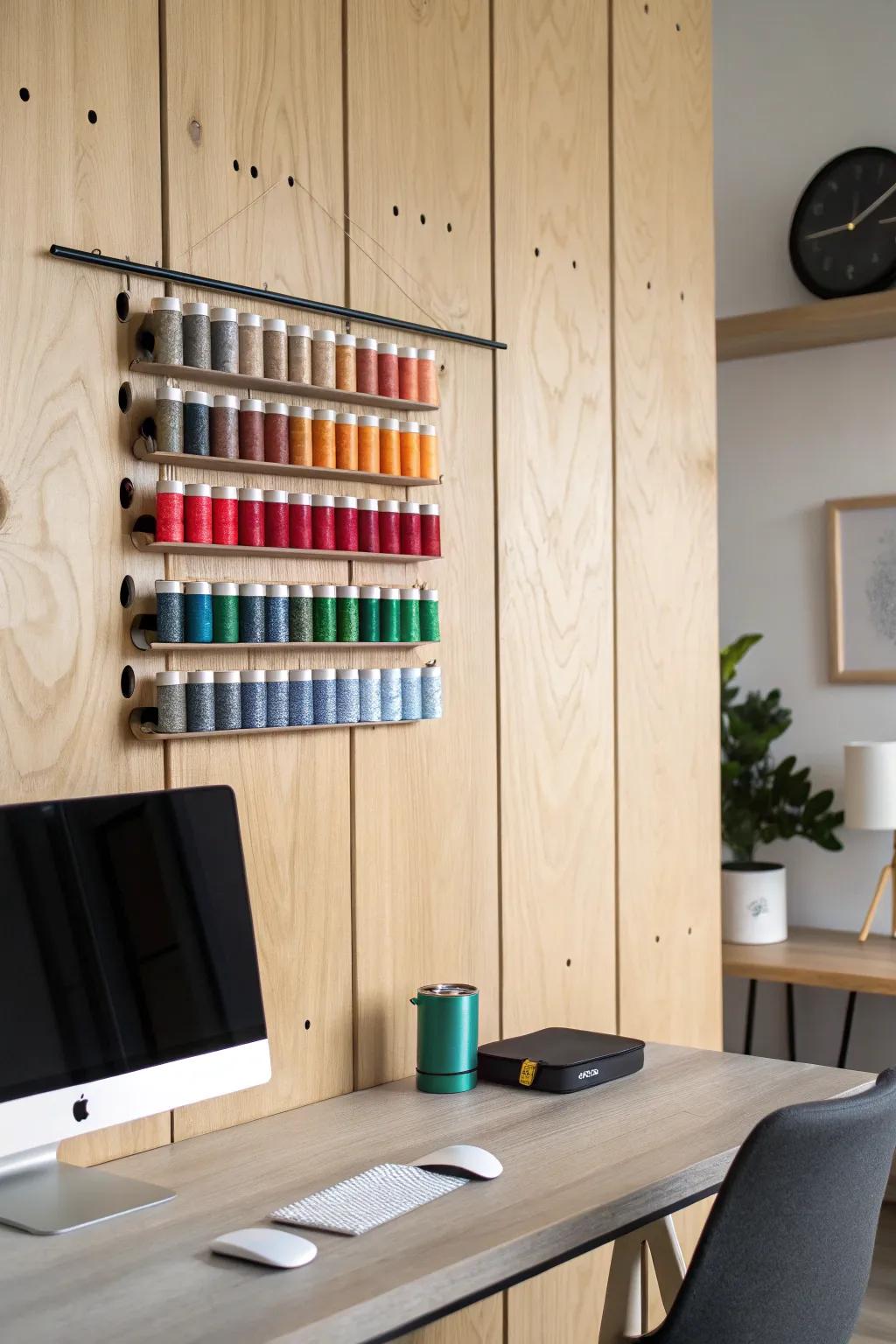 Effortlessly stylish and organized: Embrace simplicity with magnetic strips for your bobbins.
