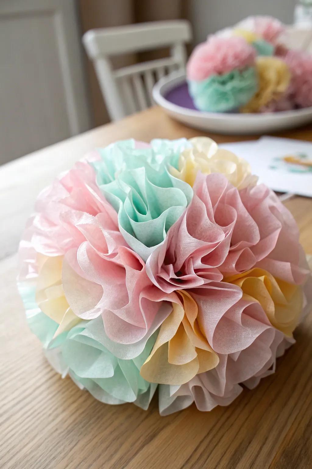Elevate your gift wrapping with these stunning tissue paper puffs - where minimalism meets boho chic!
