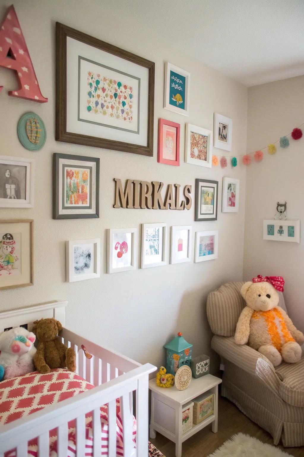 Personalized elements make the room uniquely theirs.