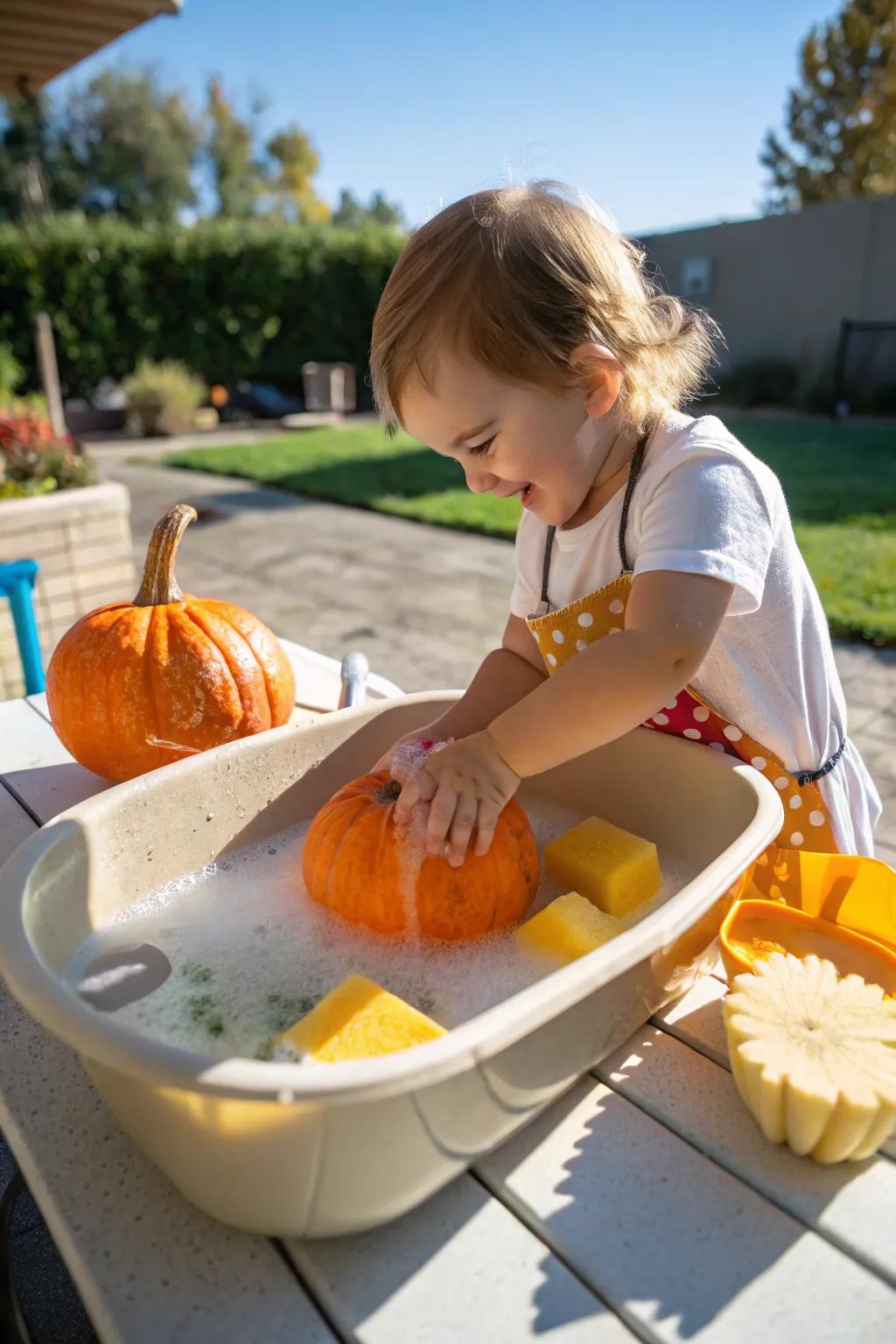 Turn pumpkin cleaning into a fun and engaging activity.