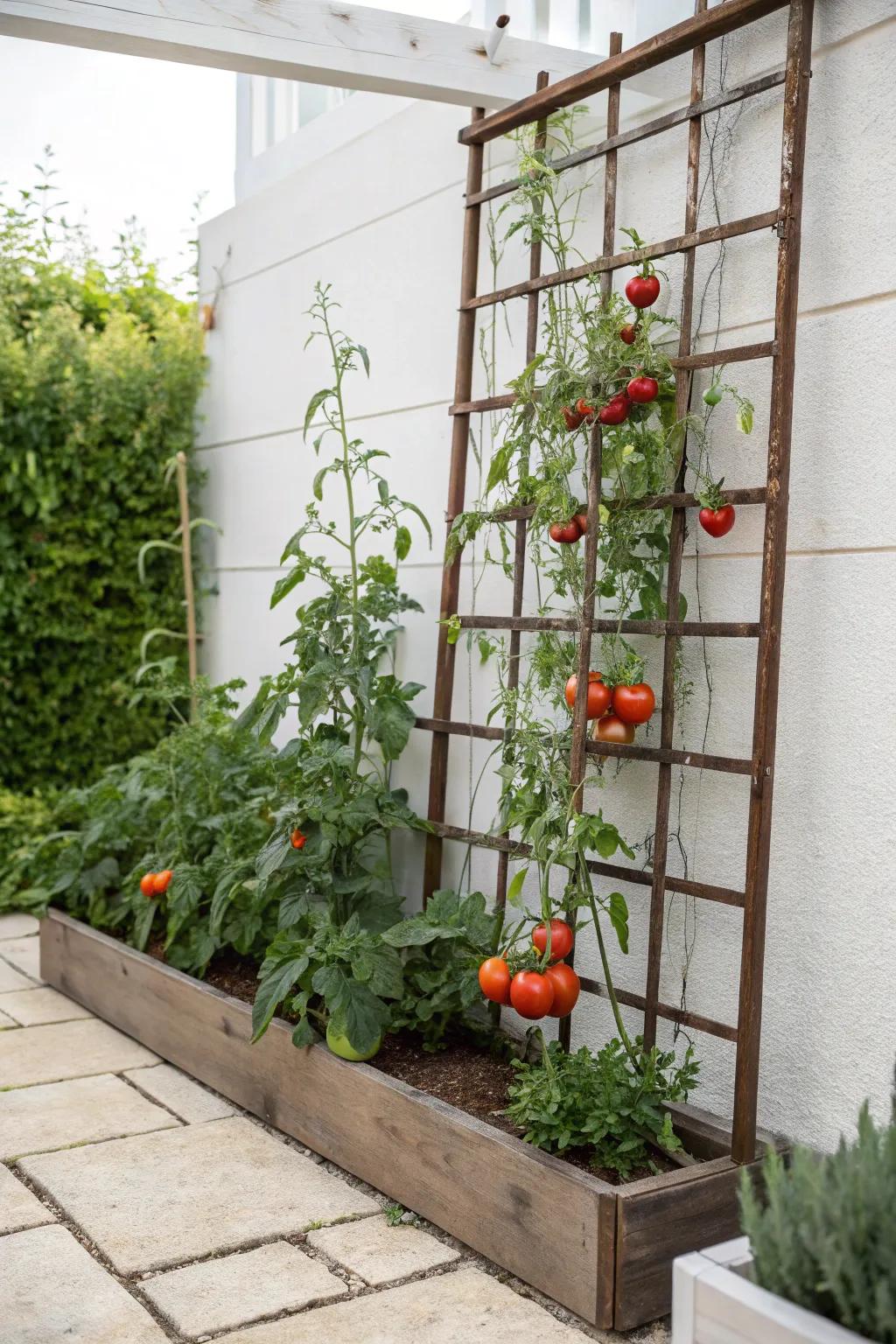 Elevate your garden with a stunning hog panel trellis that combines minimalist elegance with boho flair.