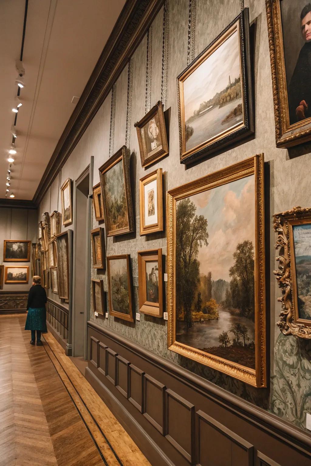 Vintage art pieces tell timeless stories.