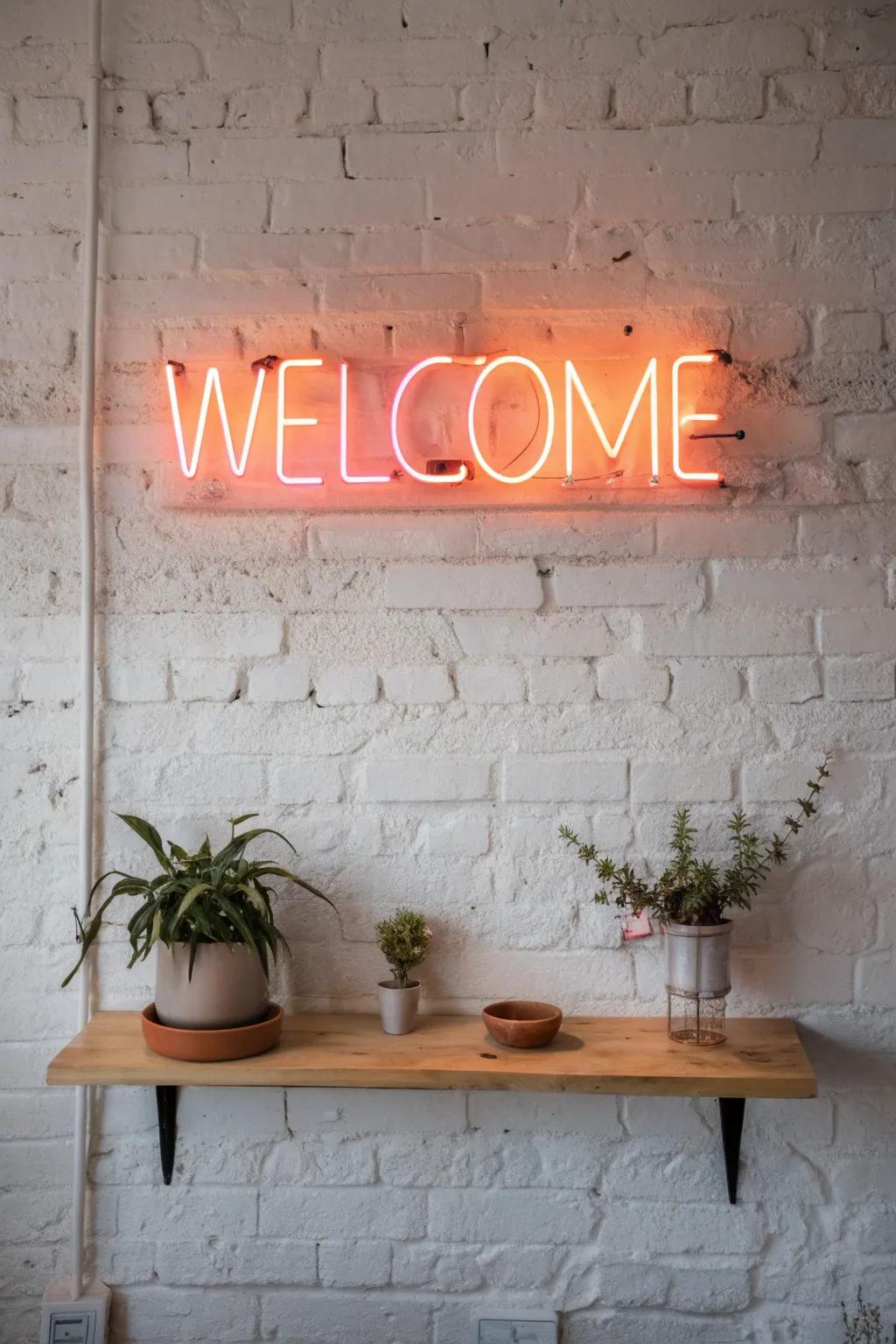 Light up your welcome with a touch of modern elegance and warmth.