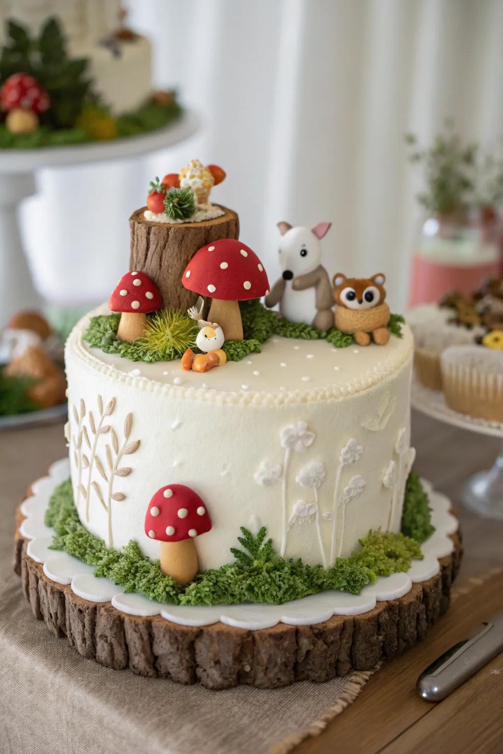 A woodland cake that's almost too cute to eat.