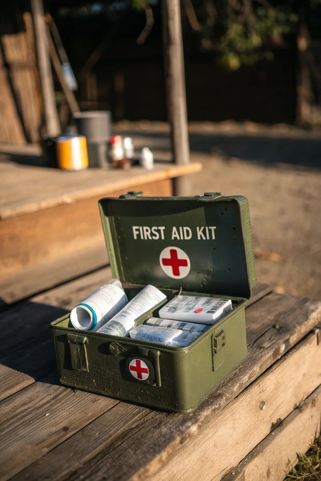 Transform utility into preparedness: A stylish first aid kit that’s ready for any adventure.