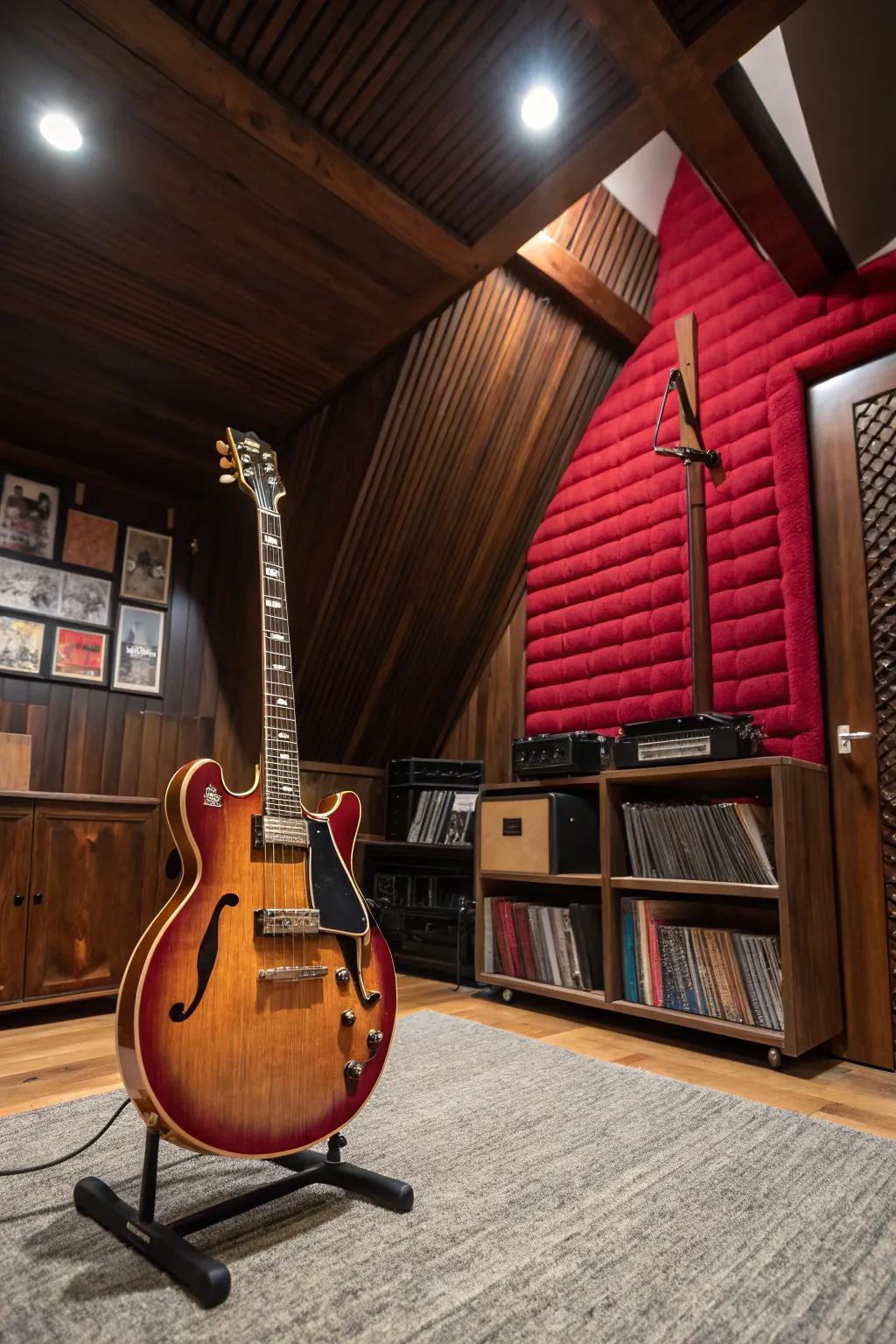 Elevate your attic with a music room that strikes the perfect chord of craftsmanship and style.