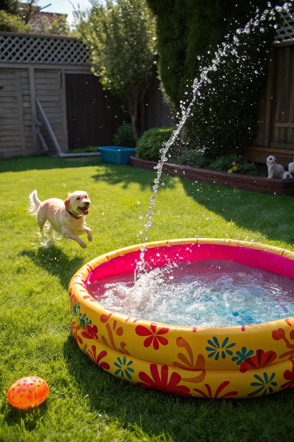 Dive into joy: Transform bath time into a splashy adventure with a colorful kiddie pool!