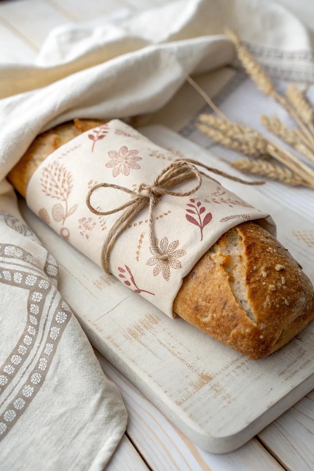 Wrap your baked delights in timeless elegance with heritage fabric, combining tradition and modern aesthetics.