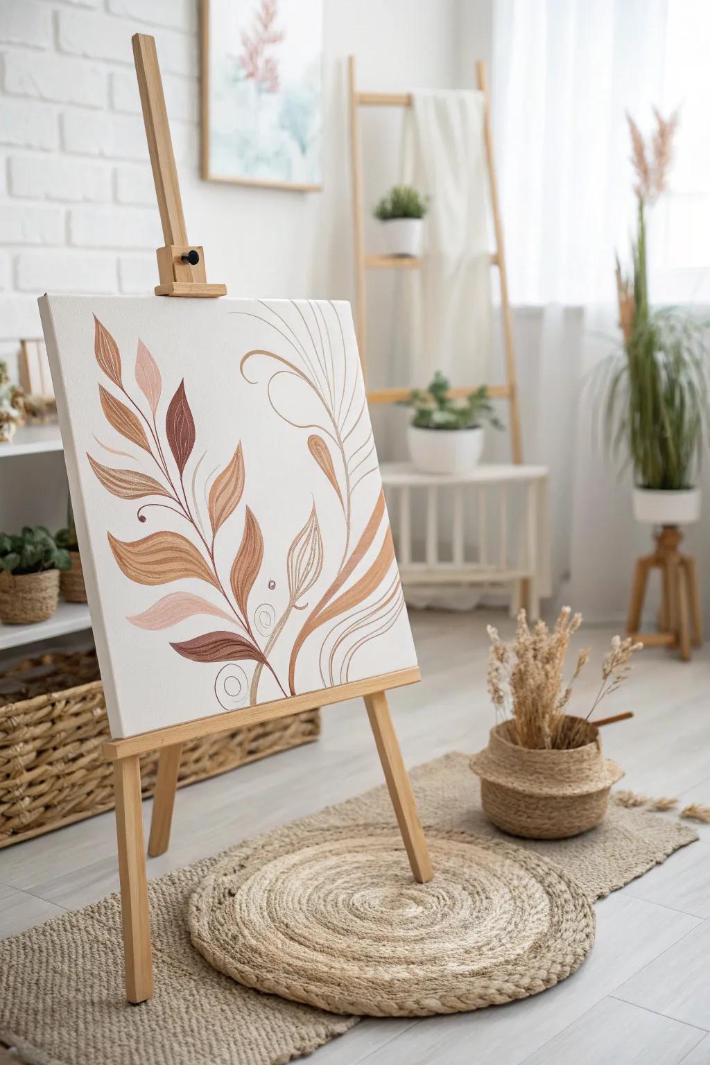 Embrace the serene beauty of nature with this elegant birthday canvas design.