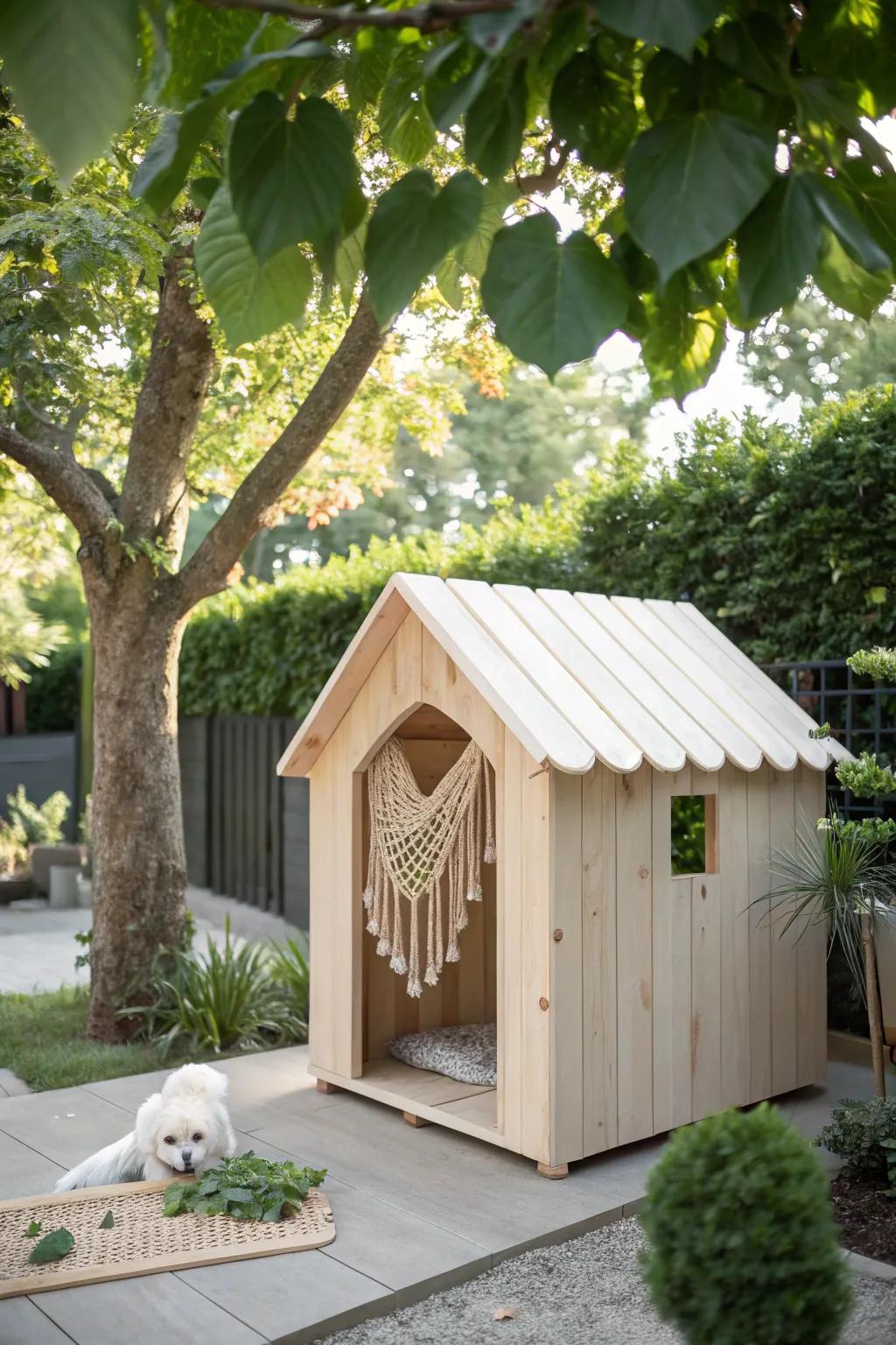 Cozy and chic: A Scandinavian-inspired outdoor haven for your adventurous feline friend.