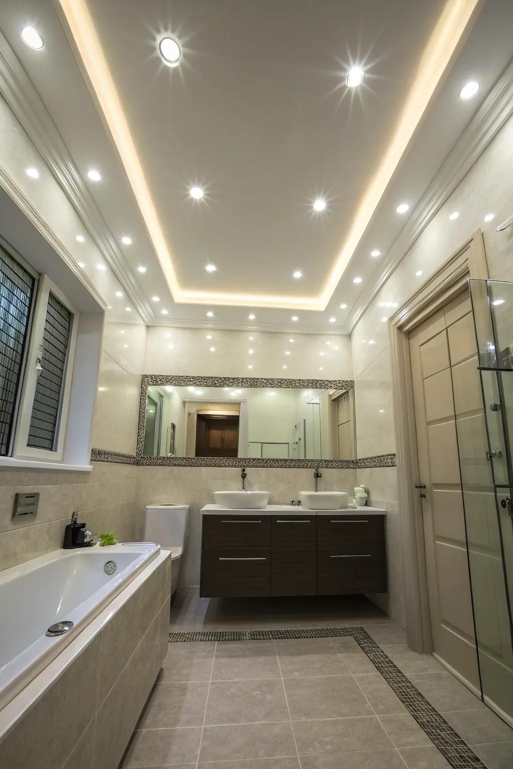 LED lighting in millwork provides ambient illumination and elegance.