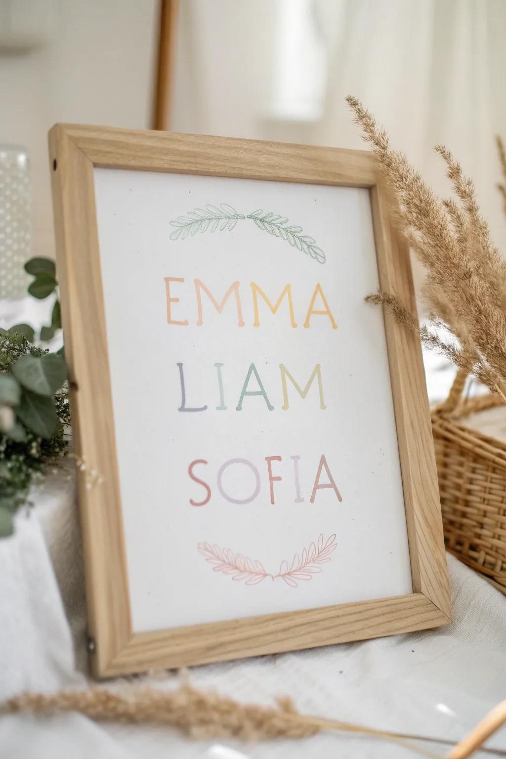 Add a personal touch to your holiday decor with a minimalist dry erase board featuring beautifully handwritten names. Perfect for a warm and inviting atmosphere!