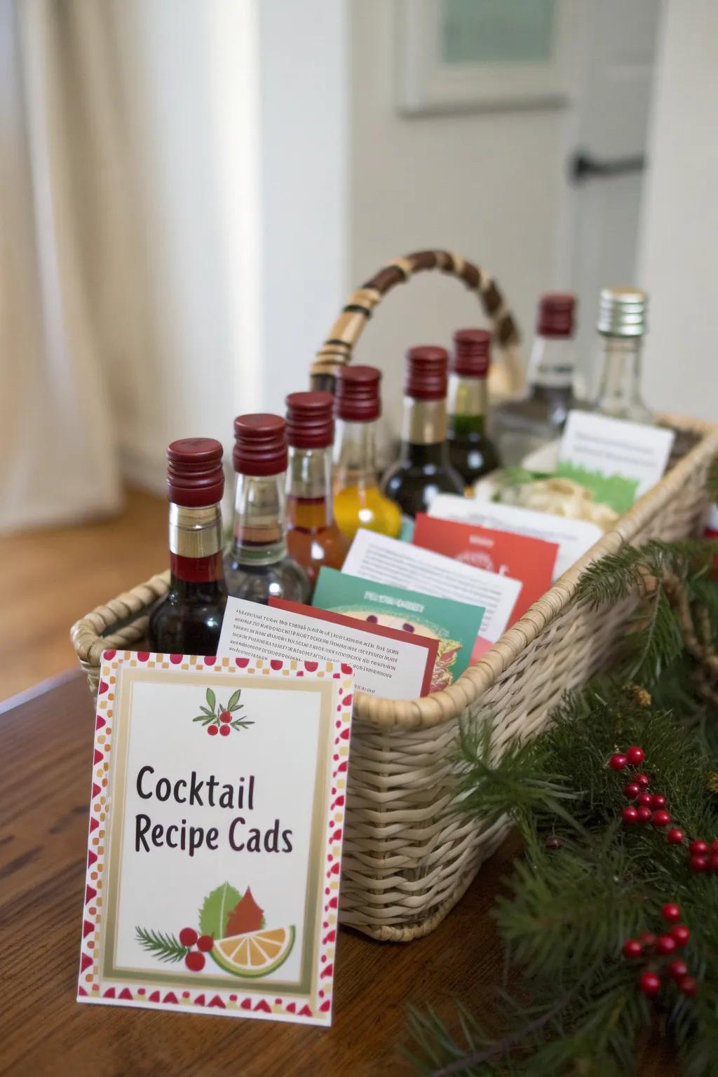 A DIY cocktail basket that encourages creativity and fun.