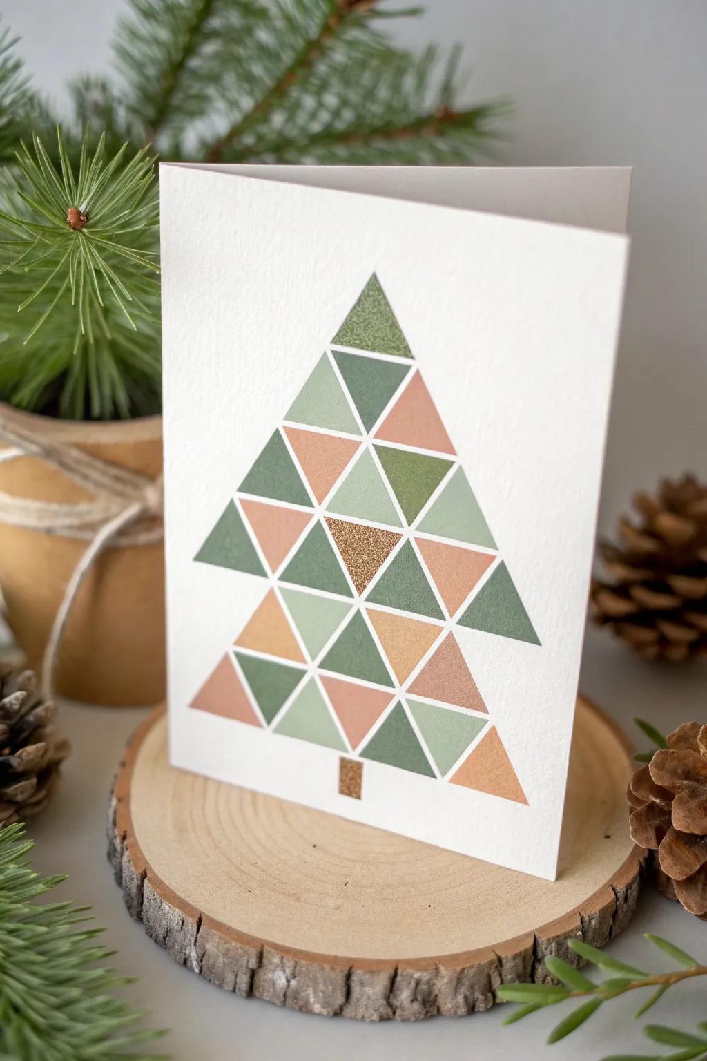 Elevate your holiday greetings with a touch of abstract elegance. 🎄✨