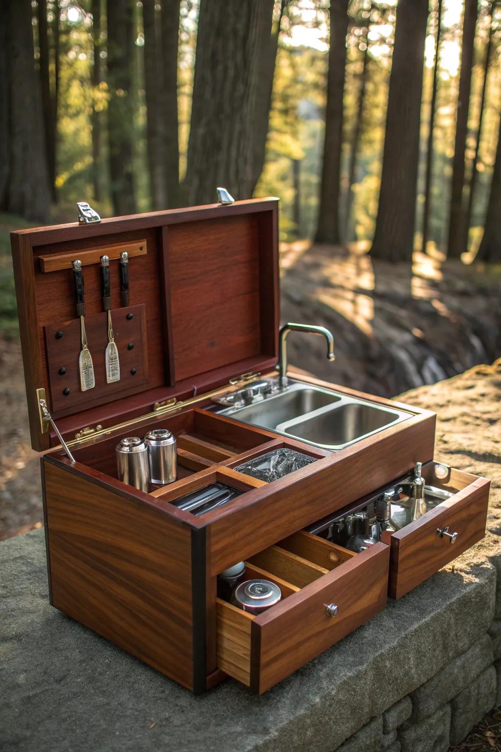Elevate your outdoor experience with the ultimate luxury chuck box—where craftsmanship meets convenience.