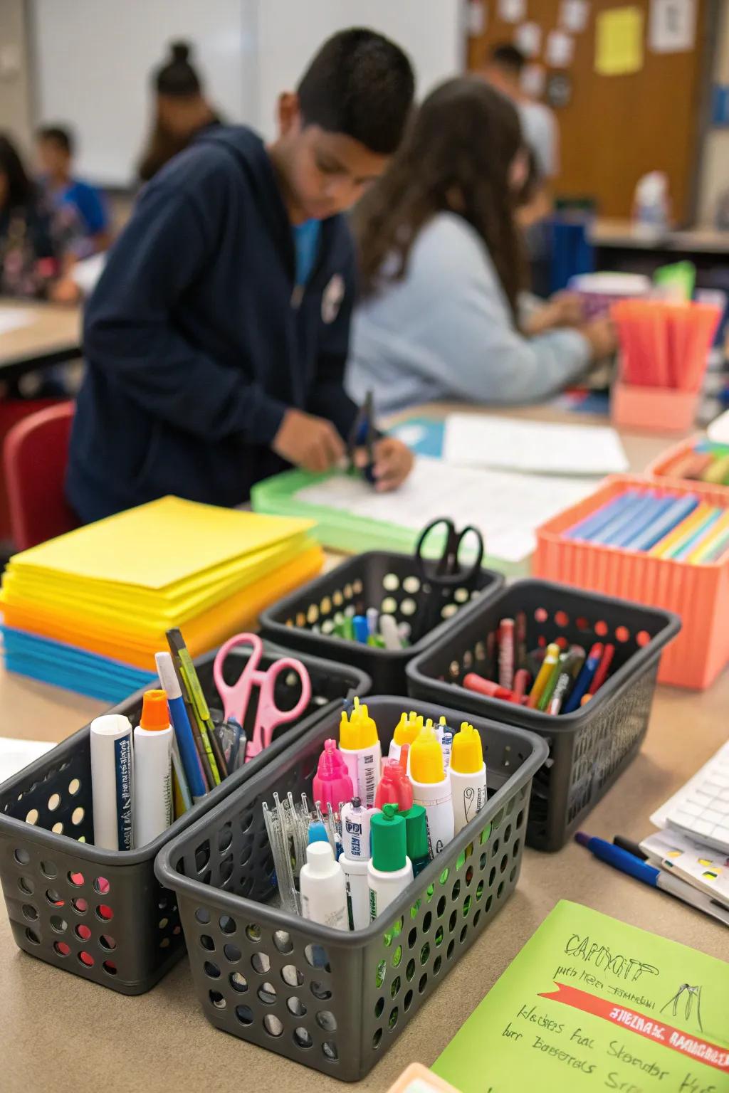 Project-specific caddies for group activities