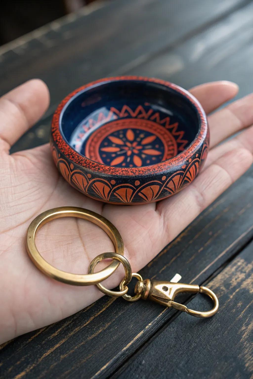 Elevate your everyday carry with this artisan keychain ashtray – where practicality meets style.