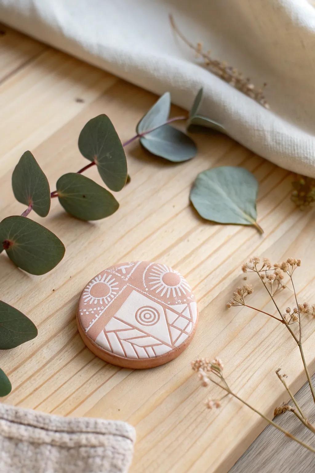 Chic simplicity meets creative fun: Discover the art of making minimalist clay brooches with your kids.