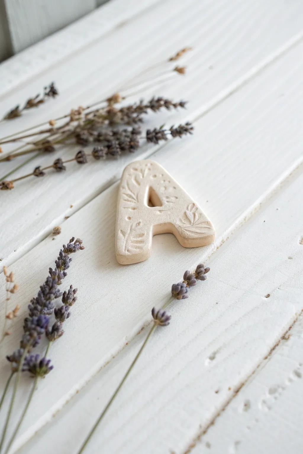 Add a personal touch to your decor with handcrafted initial magnets.
