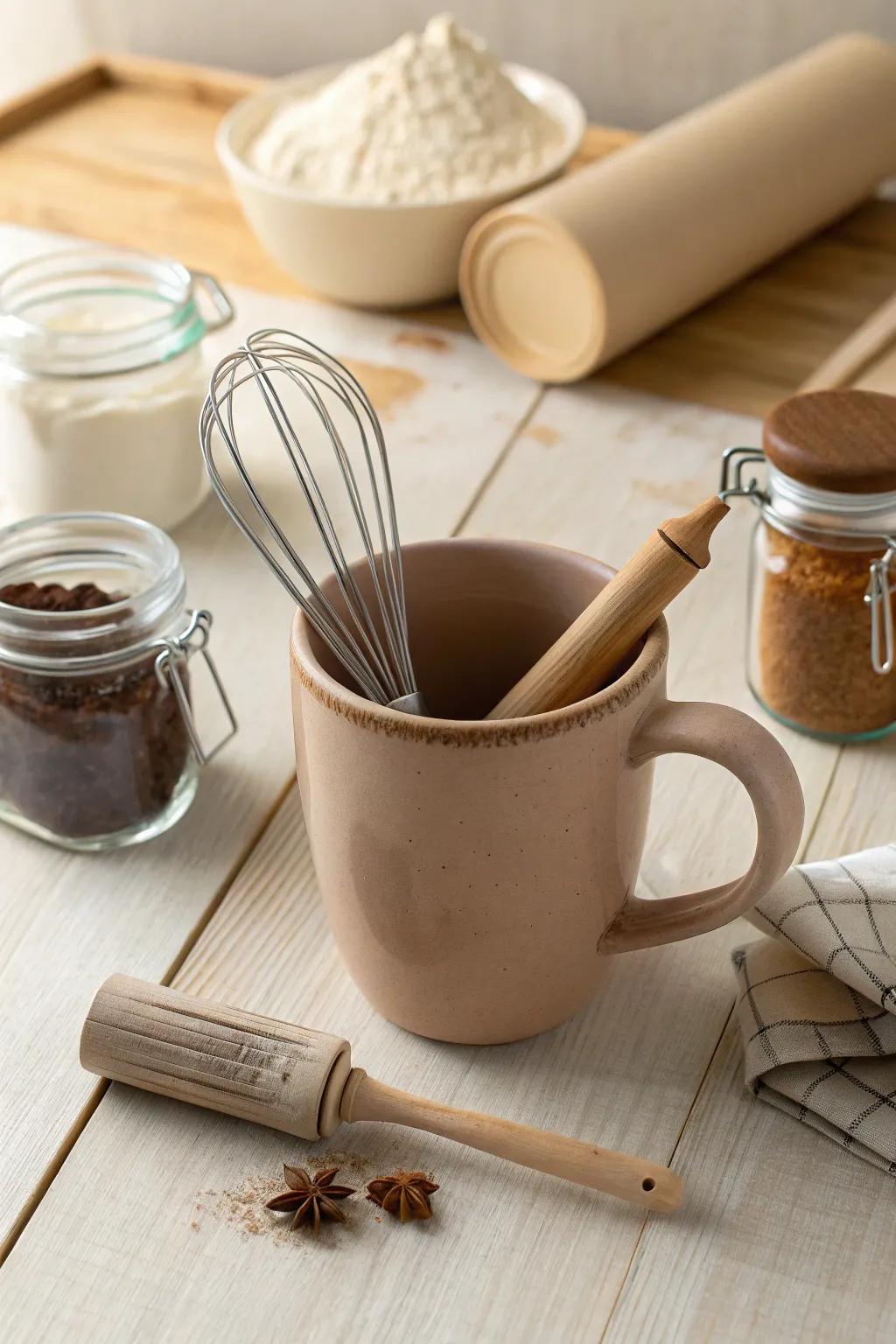 Inspire sweet creations with a delightful baking kit in a mug!