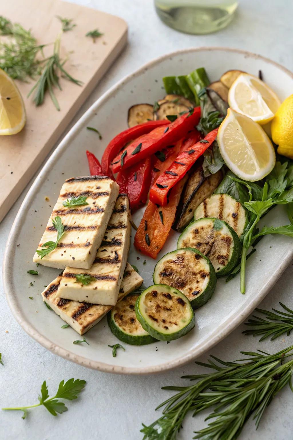 Savor the flavors of a vegan variety cold plate.