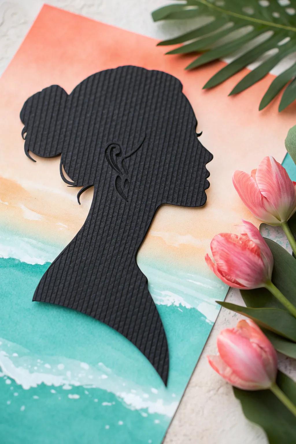Embrace the elegance of minimalism with this striking silhouette art.