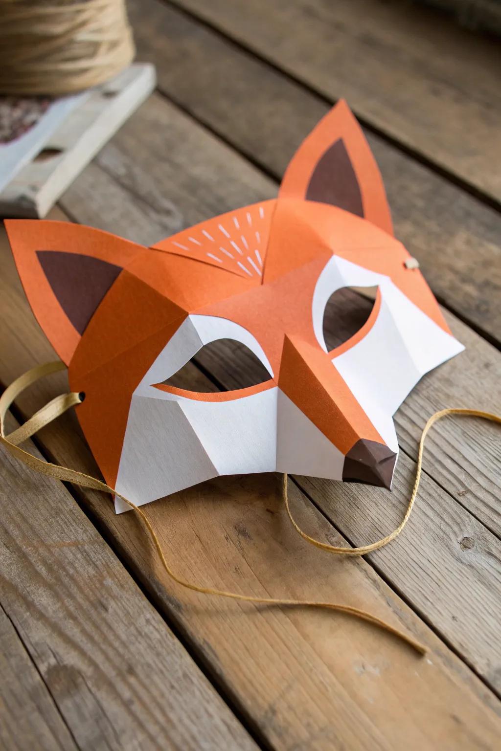 Unleash your creativity with this charming fox mask, perfect for playful adventures!