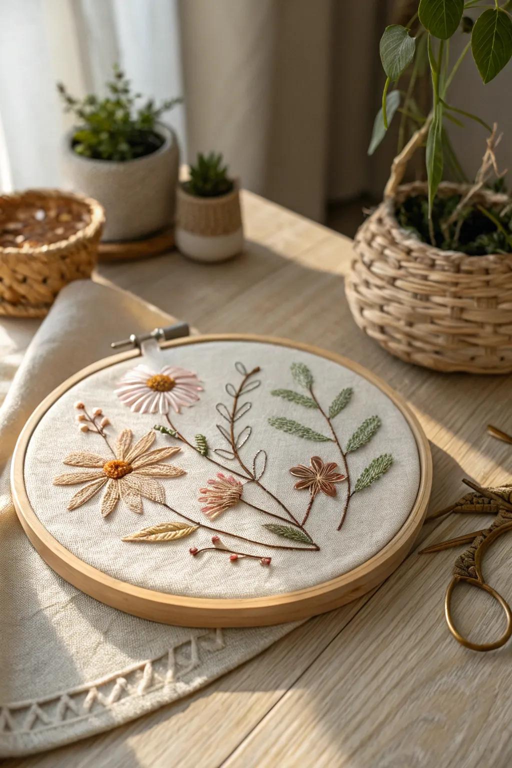 Discover the art of embroidery: a soothing craft that transforms simple fabric into exquisite art.