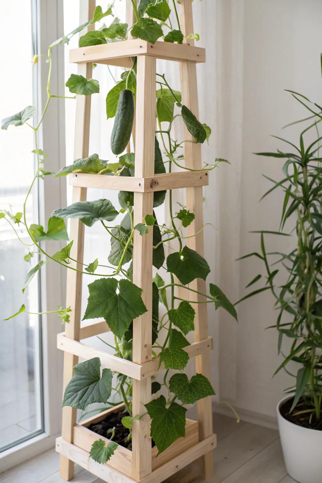 Elevate your garden game with a stylish vertical tower—where simplicity meets natural beauty.
