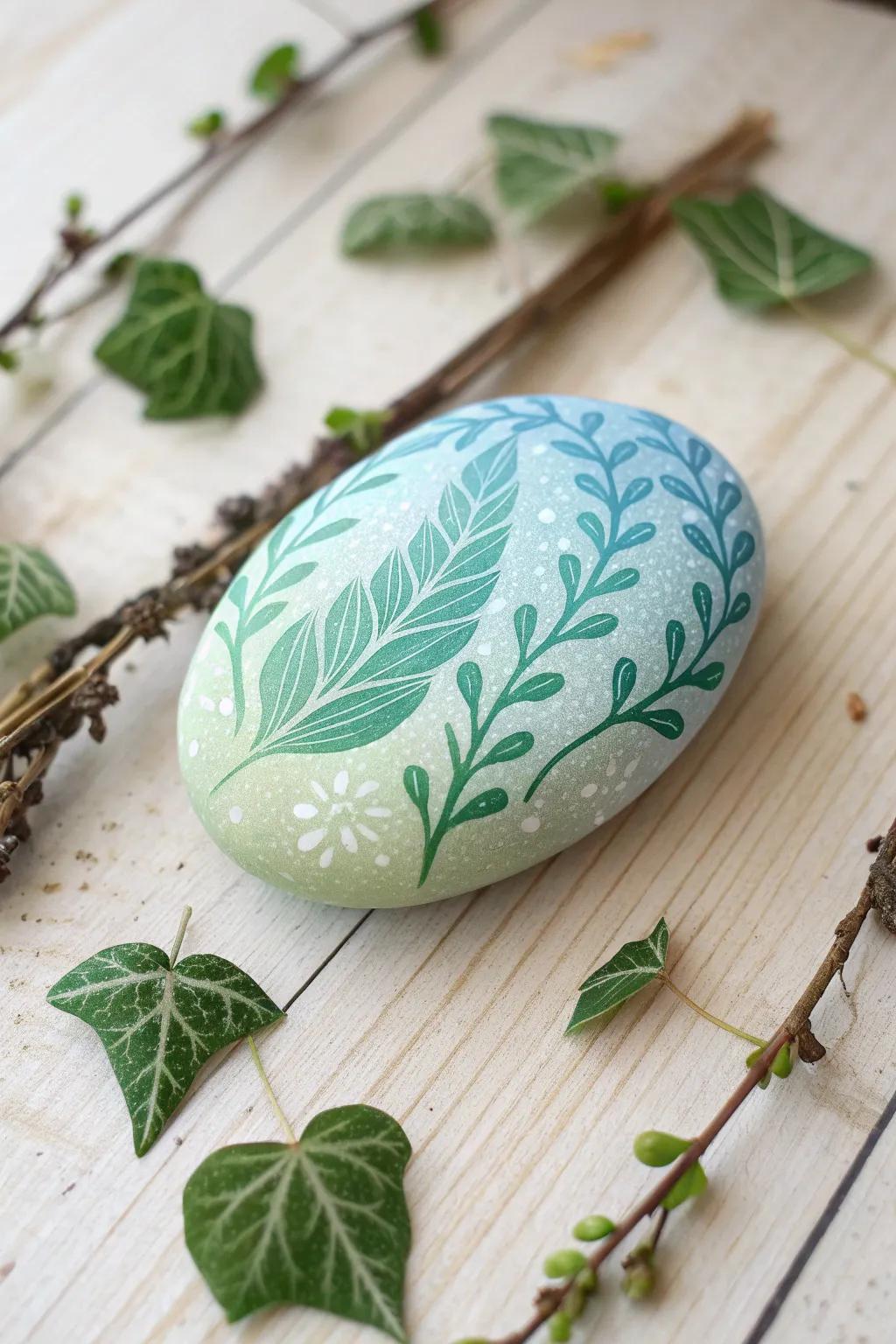 Embrace the serenity of nature with a touch of artistic elegance. 🌿💙 #KindnessRocks #NatureInspired