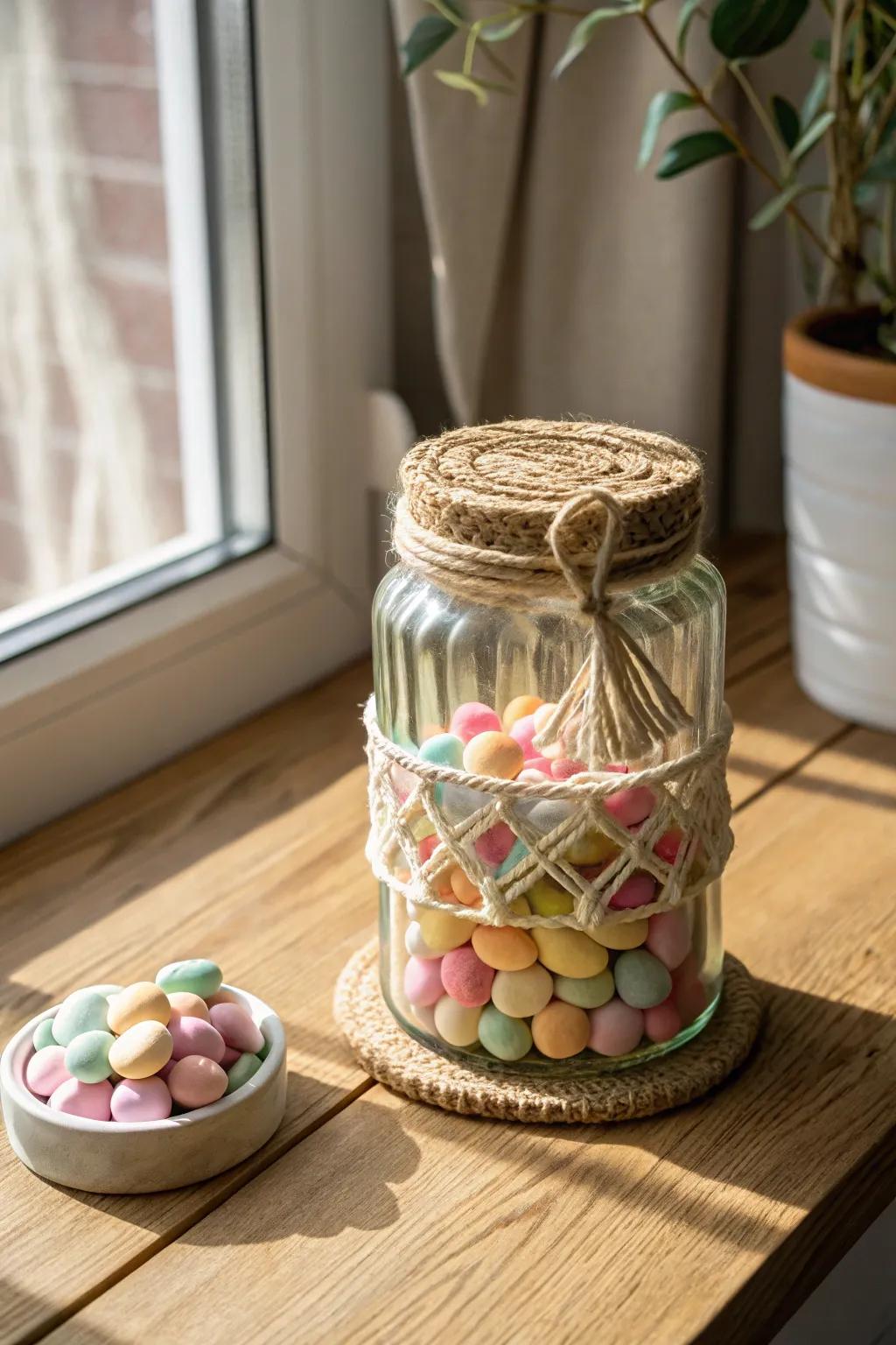 Breathe new life into your decor with this chic, eco-friendly candy jar!