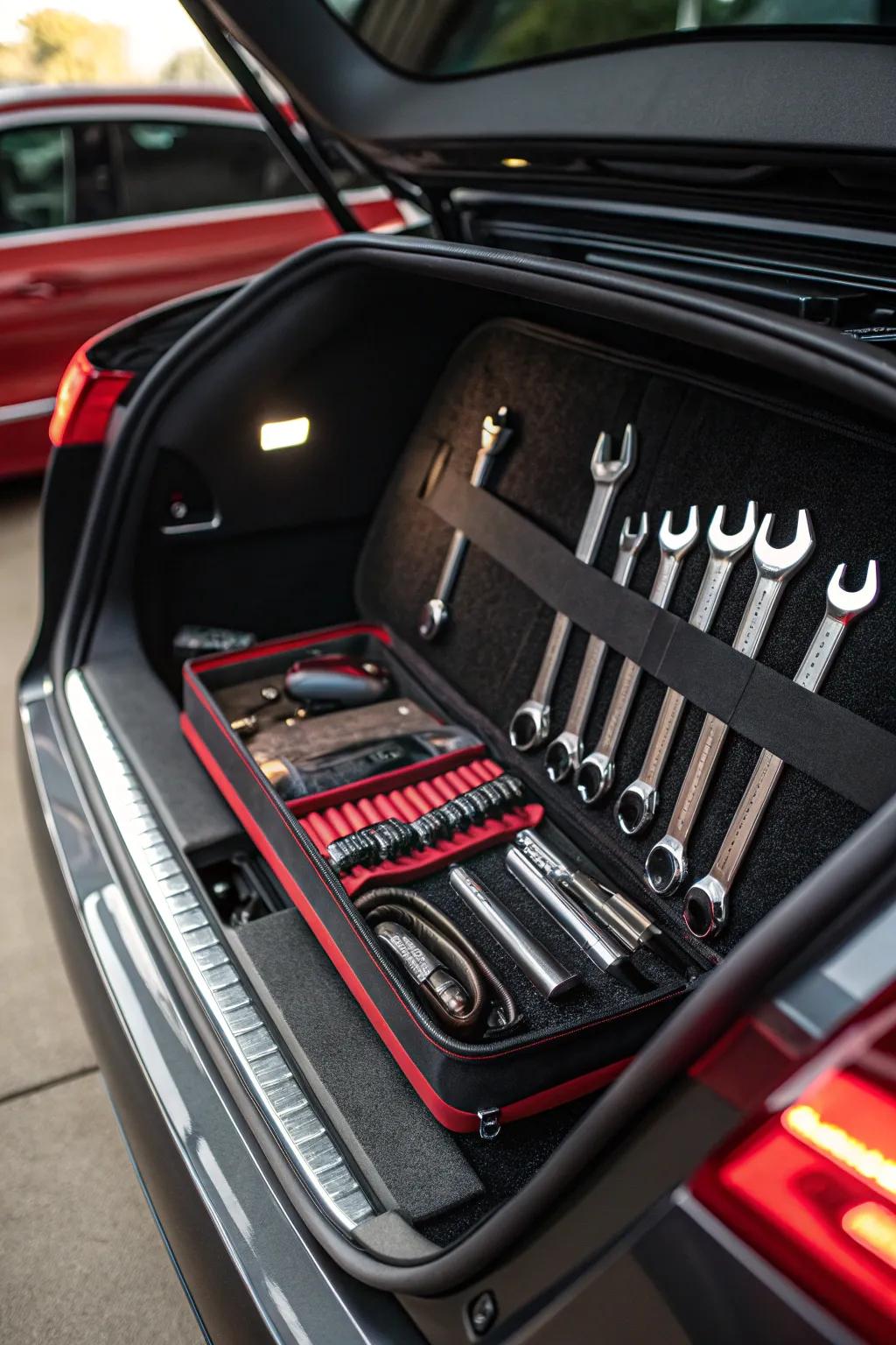 Transform your trunk into a mobile workshop with magnetic tool holders—where organization meets craftsmanship.